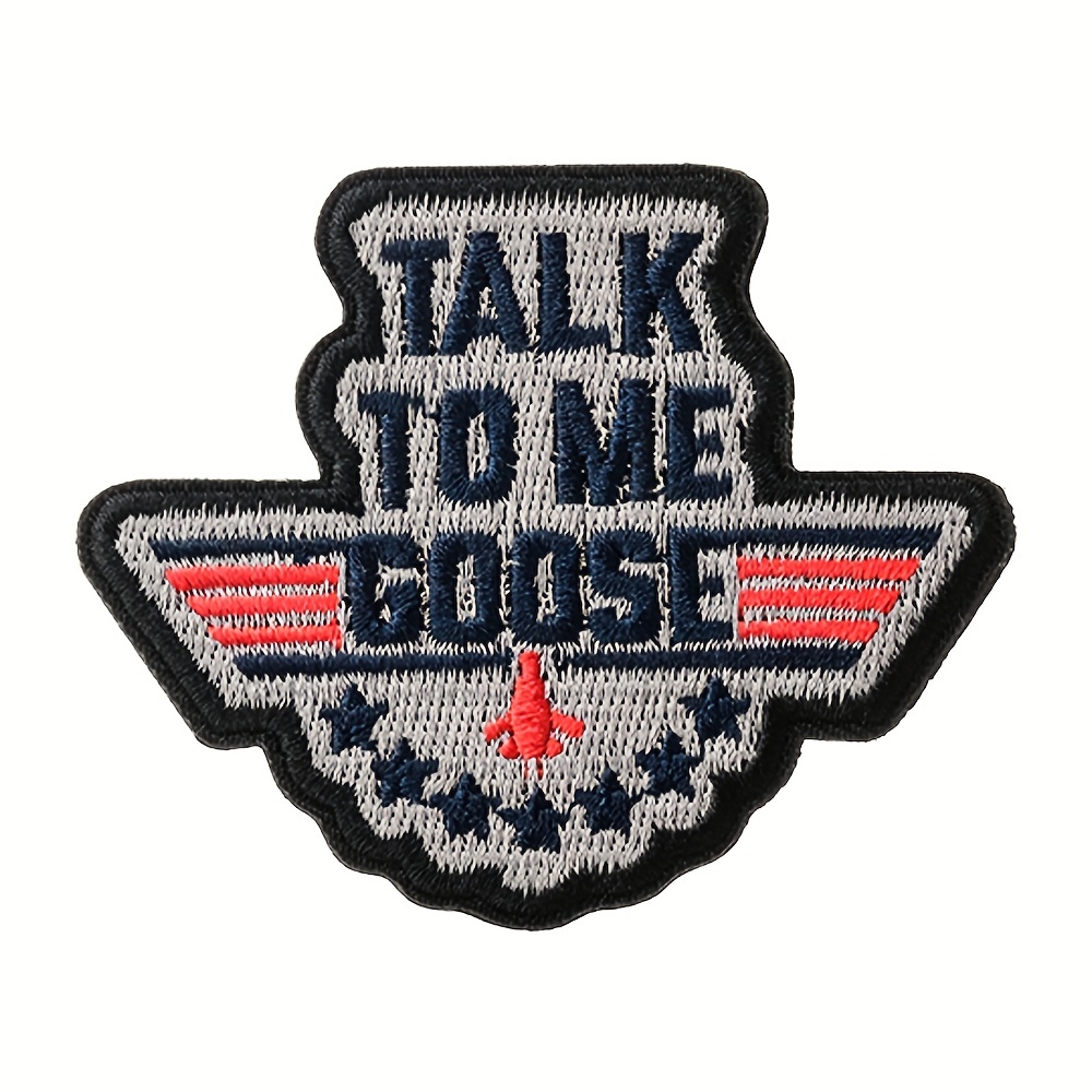 Urban Backpack Tactical - 「TALK TO ME GOOSE」面白いミームパッチ（フック＆ループファスナー）- モールバックパック用タクティカルミリタリー刺繍パッチ 1個