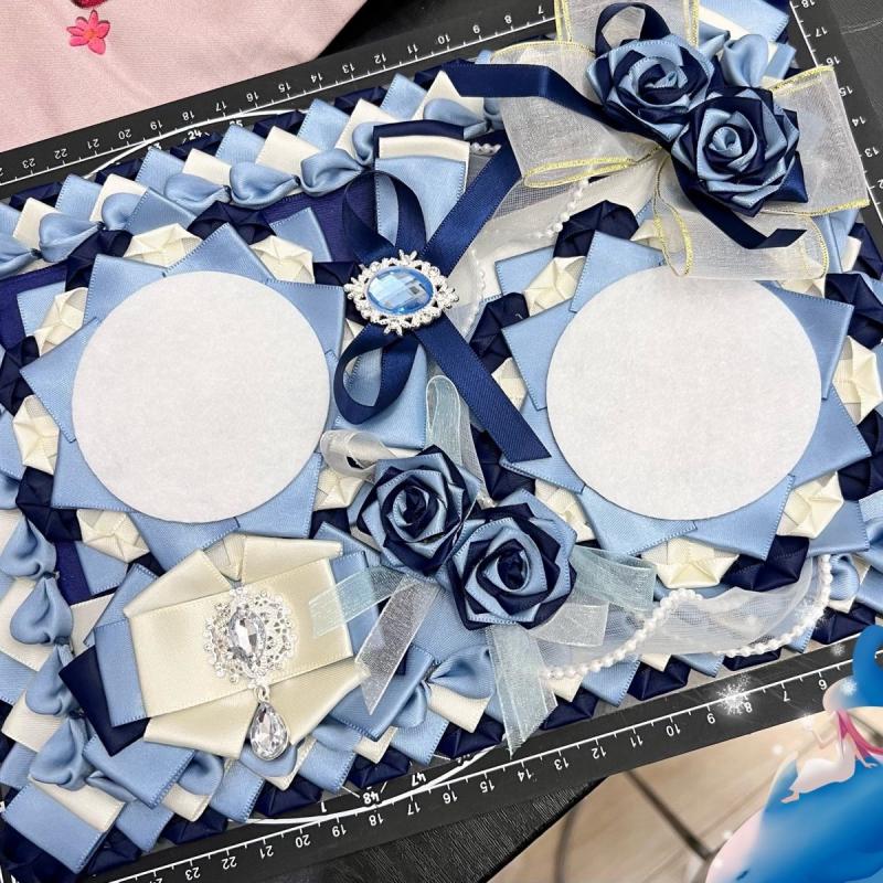 Backpack Insert Organizer - リボンレース手作りフラワーフィルバックパックベースコスプレイタバッグインサートボードバッジオーガナイザー装飾バッジディスプレイボード