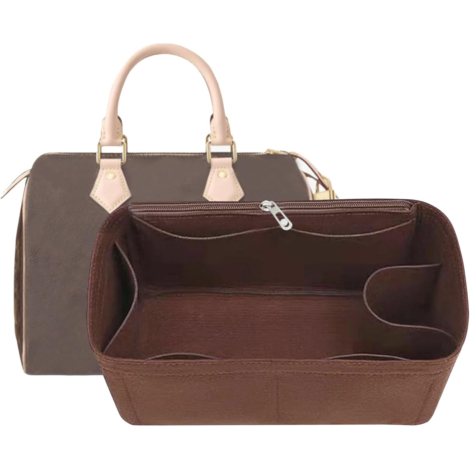 Backpack Insert Organizer - Speedy 25/30用バッグインナーパーツ、モノグラムバッグ用、ハンドバッグ用保護インナーパーツ、トートバッグおよびハンドバッグ用保護カバー