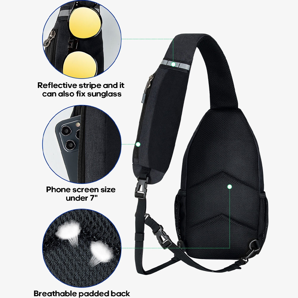 ウォーターフライ-男性と女性のためのクロスボディスリングバッ - Sling Backpack Shoulder のレビューと価格