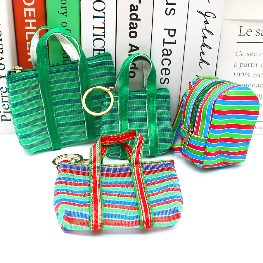 野菜バスケットミニコイン財布、手織りバッグ、キーホルダー、フ - Mini Backpack Purse のレビューと価格