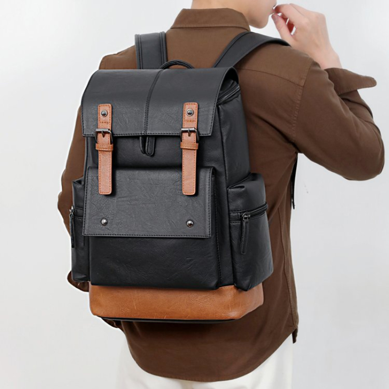 ニューヴィンテージメンズレザーバックパック 大容量15.6イ - Leather Backpack Vintage のレビューと価格