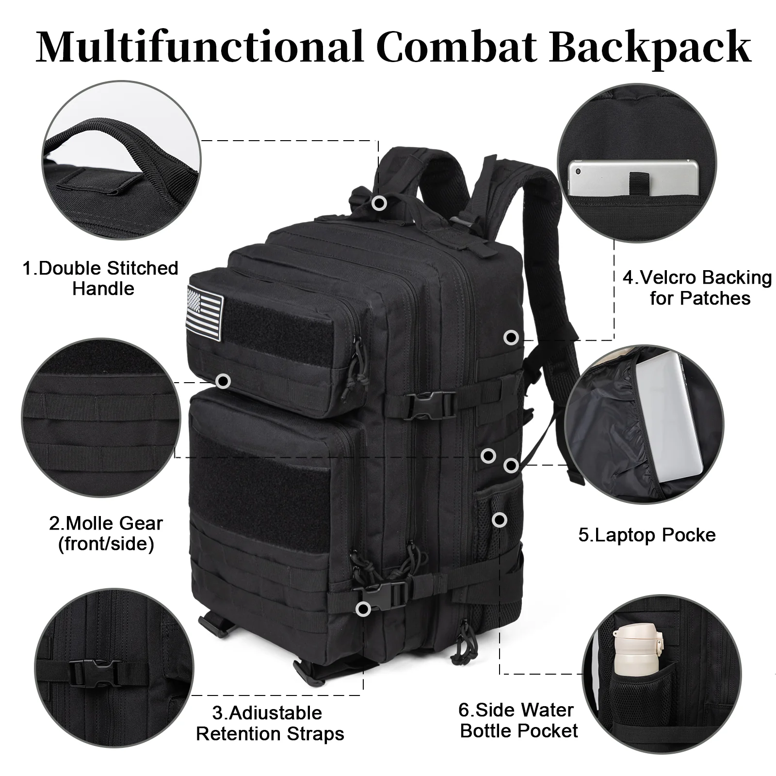 60L アーミーミリタリータクティカルバックパック メンズト - Urban Backpack Tactical のレビューと価格