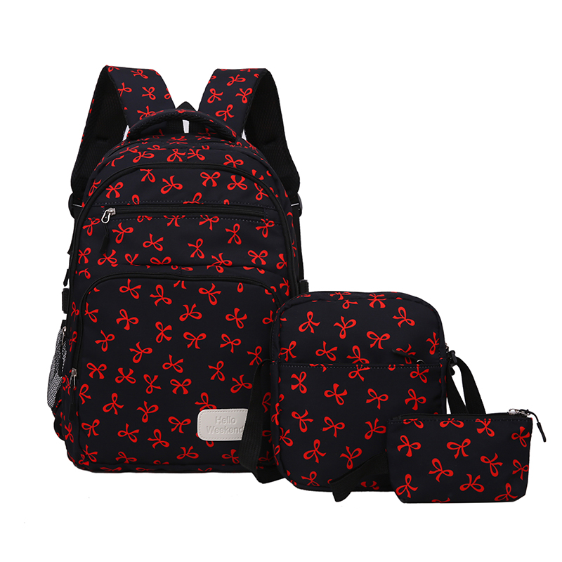3点セット かわいいリボン柄バックパック スリングバッグ＆収 - Sling Backpack Shoulder のレビューと価格