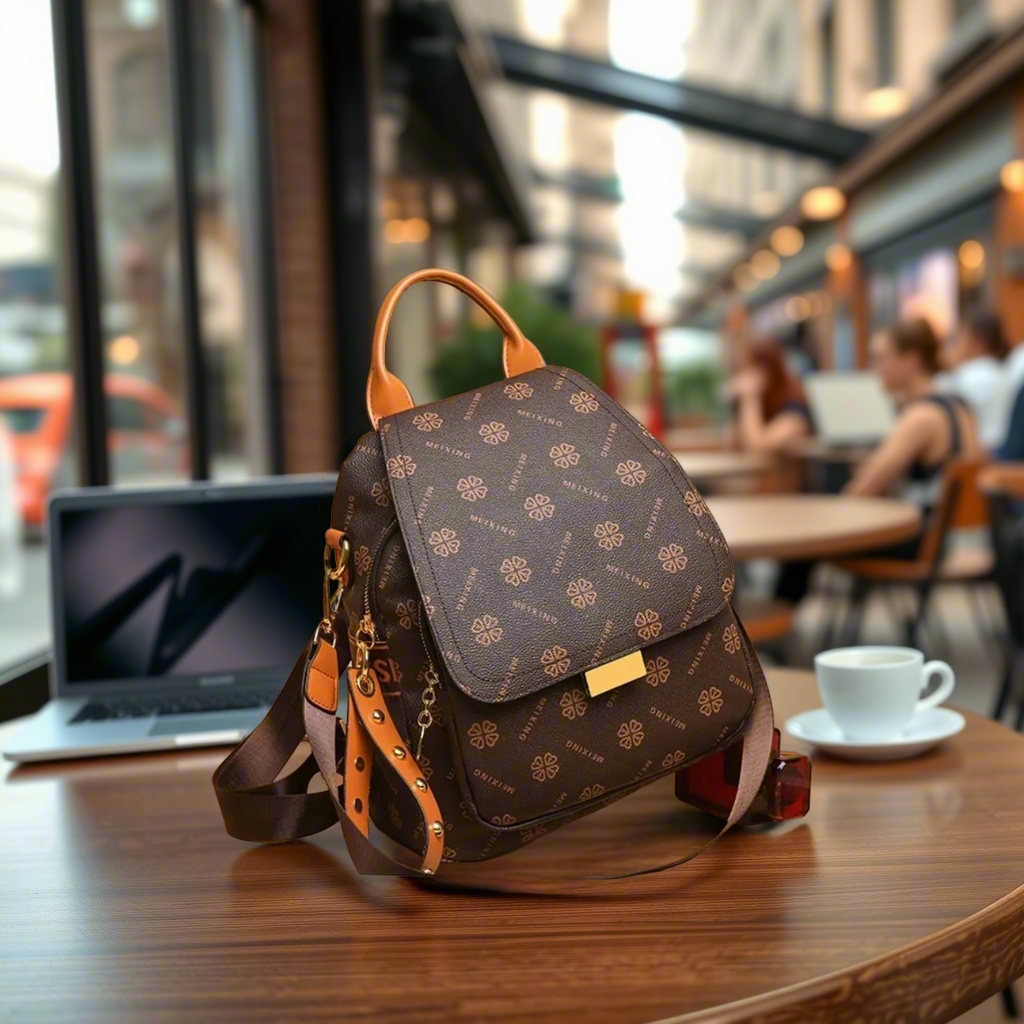 レトロプリントバックパック レディース PUレザー エレガン - Leather Backpack Vintage のレビューと価格