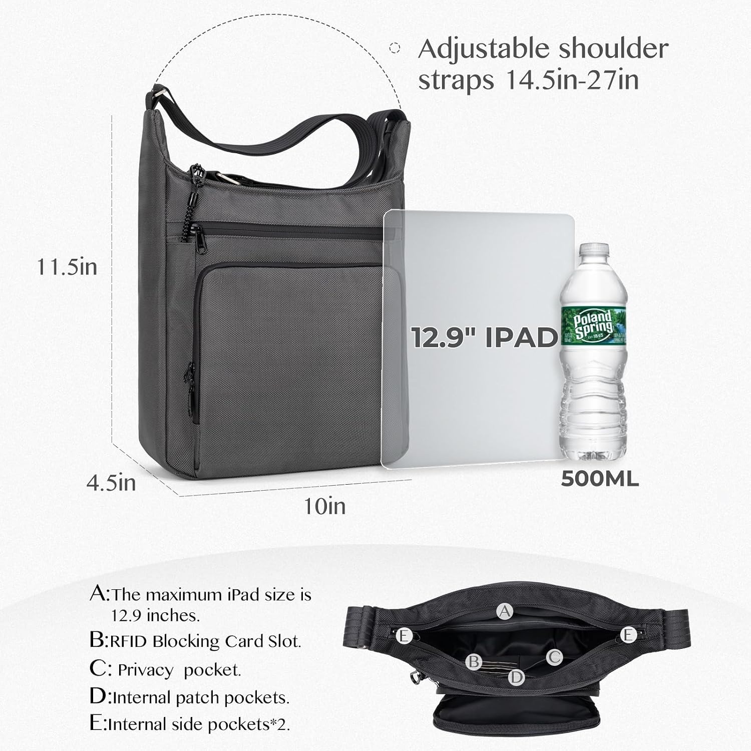 スリングバックパック 防盗 クロスボディ ショルダーバッグ  - Sling Backpack Shoulder のレビューと価格