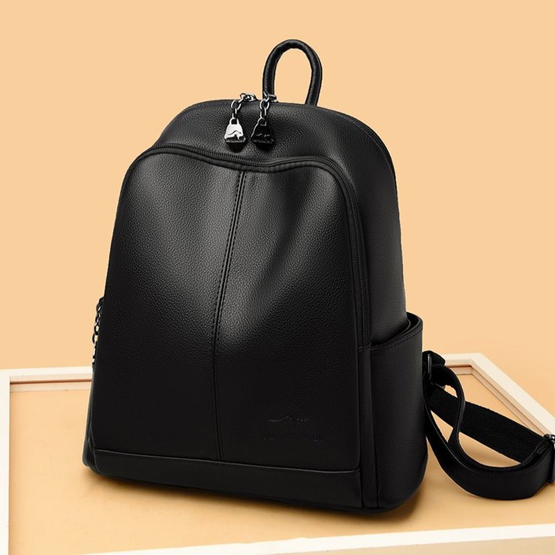 韓国製ソフトPUレザー大容量トラベルバックパック、レディース - Leather Backpack Vintage のレビューと価格